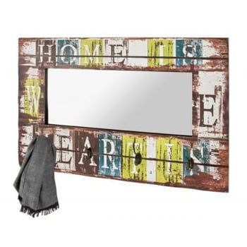 Spiegel Emika met kapstokhaken 80cm - multicolor