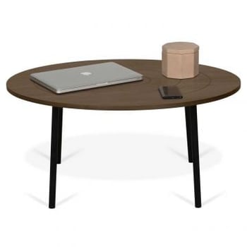 Salontafel Ply Ø80cm - walnoot