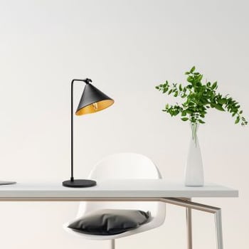 Konika Tafellamp | METALEN BEHUIZING | Zwart, antiek