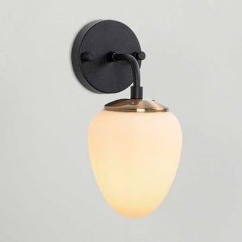 Ns Wandlamp | METALEN BEHUIZING | Zwart, antiek, crème