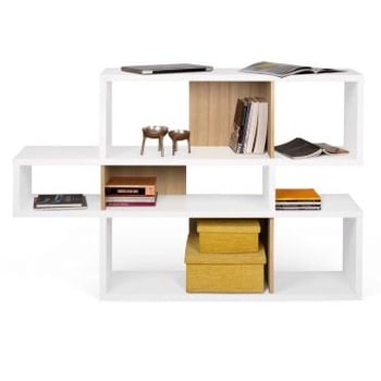 Boekenkast Lisbon 1 - wit/eik