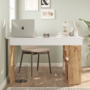 CT5 Bureau | 100% MELAMINE | Atlantic Pine, Wit