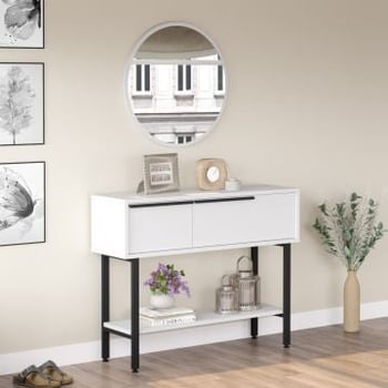 Dressoir Woody Fashion | 100 x 29,5 x 76 cm | Wit