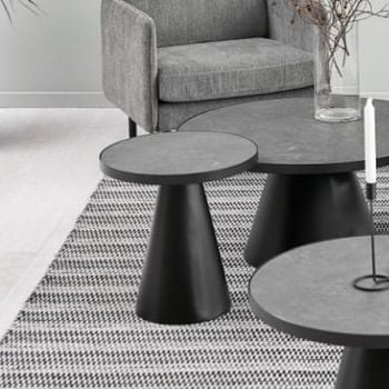 Salontafel Sarina ø45cm - zwart