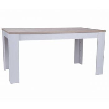 Eettafel Armando 160-200 x 90 - eik/wit