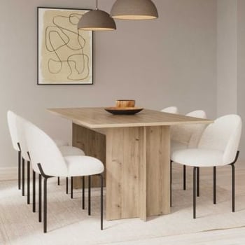 Verlengbare eettafel Leda - 160/200x90x74cm - eikdecor
