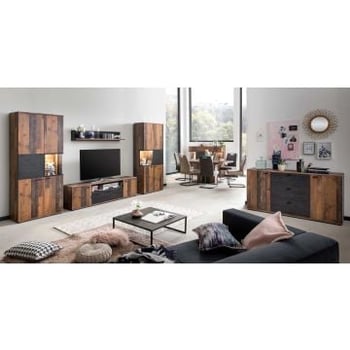 Woonkamer Atnalta-Oldwood/gebrand hout