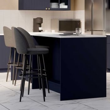 Keukeneiland Chester - 120x75x92cm - indigo/marmer