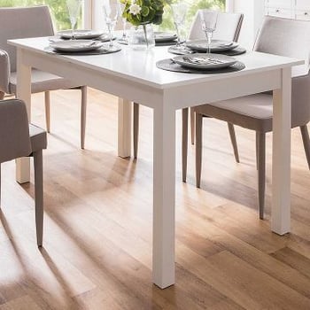 Uitschuifbare eettafel Coburg 140/180 - wit