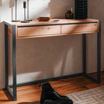 Sidetable Damon 100cm 2 lades - eik/antraciet