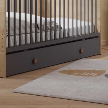 Bedlade Gamin - 73x140x16cm - donkergrijs
