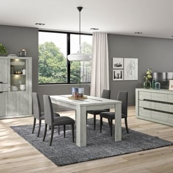 Uitschuifbare eettafel Lanthe - laguna eik