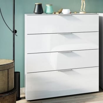 Ladekast Dudek 83cm met 4 lades - wit