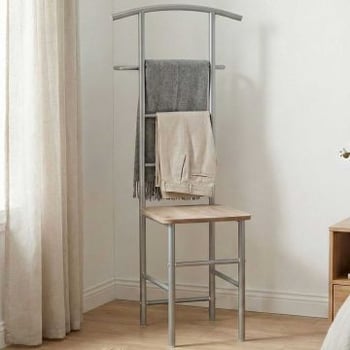 Kledingrek met zitvlak | 46 x 46 x 109 cm | 90 kg draagvermogen