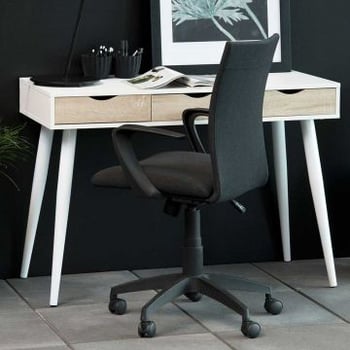 Sidetable/bureau Jupiter 110 cm 3 lades - wit/eik