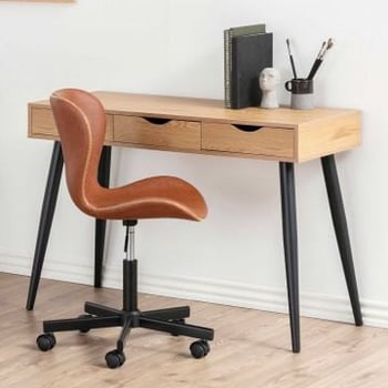 Sidetable/bureau Jupiter 110 cm 3 lades - wilde eik/zwart