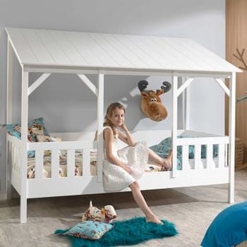 Bedhuisje Malia 90x200 - wit dak