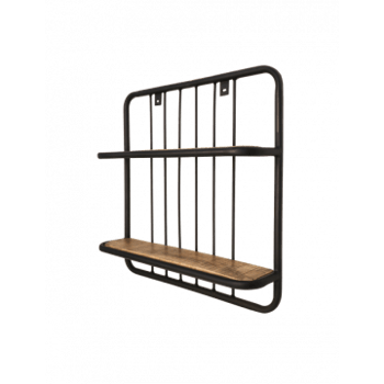 Wandplank Eran 50x50cm - mangohout/ijzer