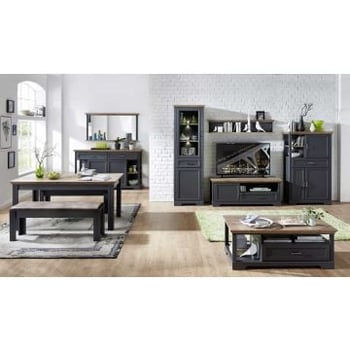 Woonkamer Samine 1-grafiet/eik