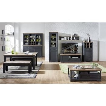 Woonkamer Samine 3-grafiet/eik