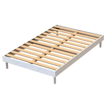 Bedframe Tibor 12 latten 140x200 - wit