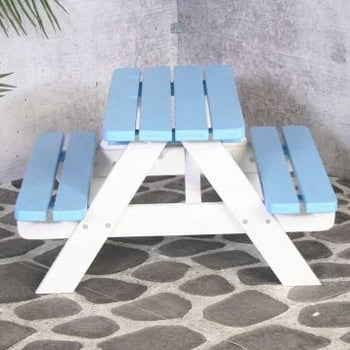 Kinder picknicktafel Mickey – blauw