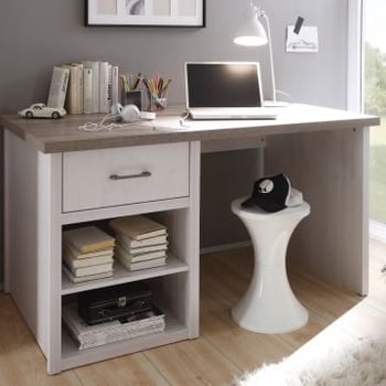 Bureau Larnaca 141cm met 1 lade - wit 
