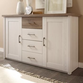 Commode Larnaca 150cm met 4 lades & 2 deuren - wit 