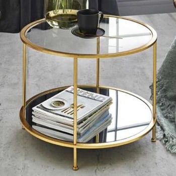 Bijzettafel | Ø60 cm x 45 cm | Goudkleurig