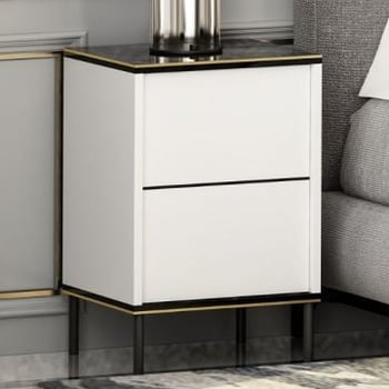 Nachtkastje Woody Fashion | 40 x 35 x 60 cm | Wit