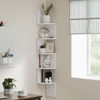 Wandhoekplank Dana | 20 x 20 x 126 cm | Wit