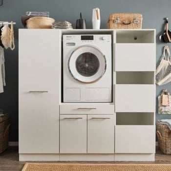 Wasmachinekastcombinatie Laundreezy | 168 x 68 x 162 cm | Wit