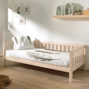 Kajuitbed Friedrich | 211,2 x 98,2 x 68 cm | Dennenhout | Milky Pine-design