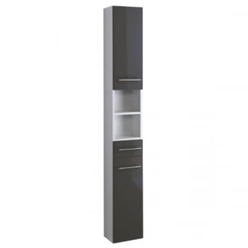 Kolomkast Small 25cm 1 lade & 2 deuren - hoogglans grijs