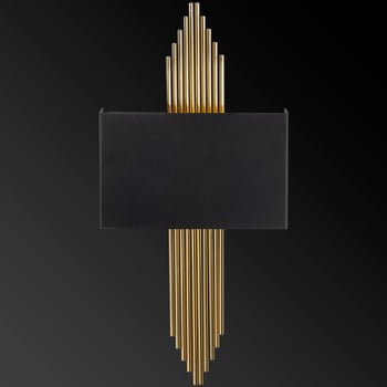 Opviq Wandlamp | Metalen Behuizing | 75x10x22cm | E27 Max 40W | IP20 | Zwart Goud