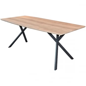 Eettafel Alec 190x90 industrieel - eik