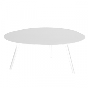 Salontafel Burnie 86cm aluminium - wit