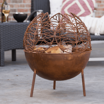 Vuurschaal Leaf 47x53cm staal - roest