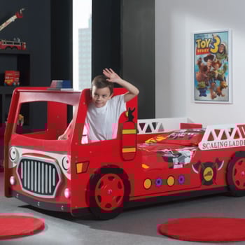 Brandweerwagenbed Firetruck met LED-verlichting