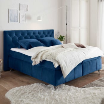 Boxspring Pemberley 180x200cm - blauw