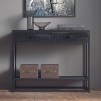 Sidetable Tatum-zwart mangohout