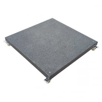 Parasolvoet op wieltjes 80x80cm 120kg - graniet