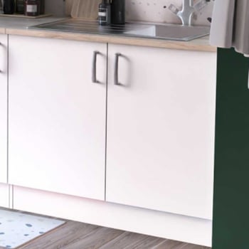 Gootsteenonderkast Sofie 100 cm 2 draaideuren-Kronberg eik/mat wit