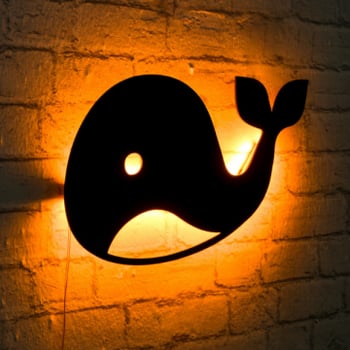 LED-verlichting | Zwart MDF voet | Geel