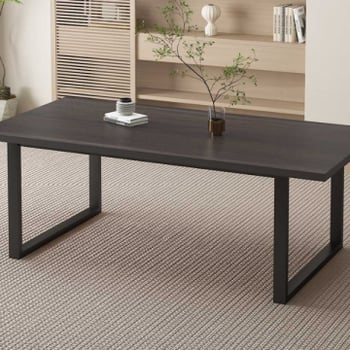 Alexander 200cm Donkerbruine Tafel | Metalen poten, MDF Tafelblad.