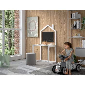 Kinderbureau Dallas - 81x50x151 cm - Wit 