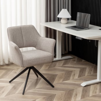 Bureaustoel Vogue - 68x68x82 cm - Grijs/polyester 