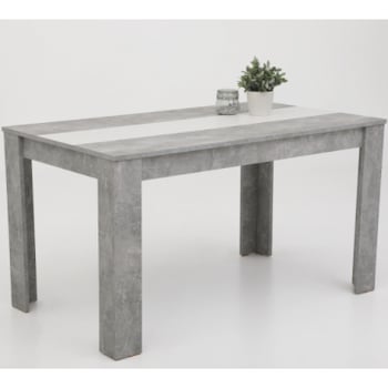 Eettafel Marije 140x80cm- beton/wit/zwart