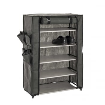 Opvouwbare schoenenkast Sawyer - 60x30x90 cm - Polyestervezel/grijs 