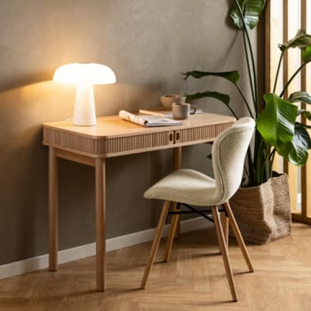 Bureau Langley - 100x50x75 cm - met opbergruimte - eikfineer